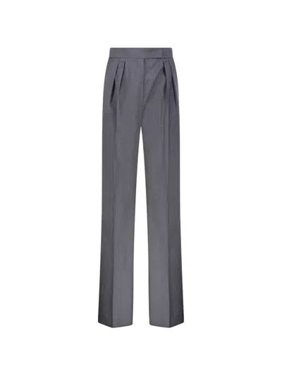 Max Mara Pleated Trousers In Blue