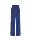 Max Mara Stretch Satin Palude High Waist Palazzo In Blue