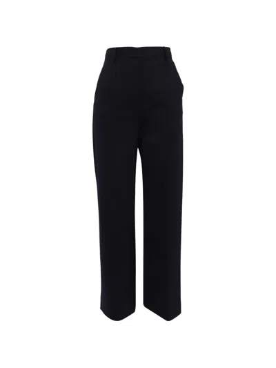 Pre-owned Max Mara Pleated Trousers In Blue