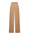 Max Mara Wool Tassel Entry Trousers In Brown