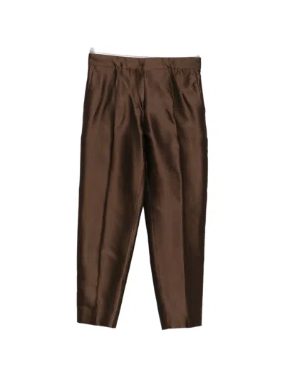 Max Mara Pleated Trousers In Brown