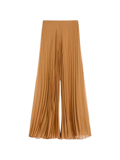 Max Mara Pleated Trousers In Brown