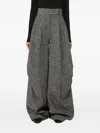 Max Mara Simone Long Trouser White In Animal Print