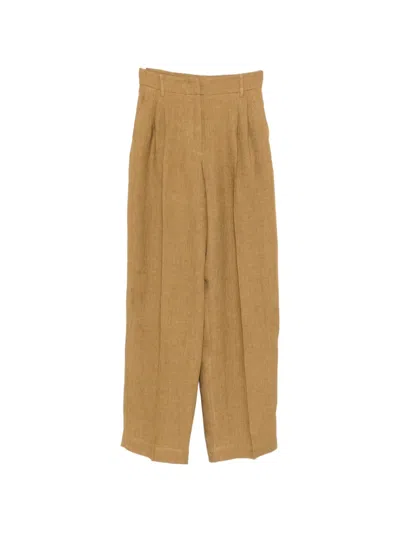 Max Mara Pleated Trousers In Neutral