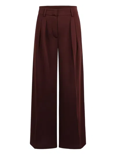 Max Mara Pleated Trousers In Red