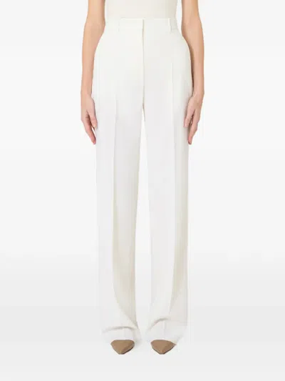 Max Mara Pleated Trousers In White