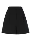 Max Mara Pleated Welt-pockets Shorts In Black