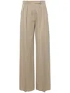 Max Mara Pleated Wide-leg Trousers In Neutrals