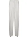 Max Mara Pleated Wide-leg Trousers In White