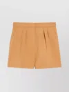 Max Mara Maxmara Women Wool Canvas Shorts In Orange