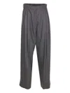 Max Mara Studio Titty Trousers In Gray