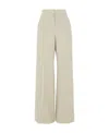 Max Mara Wide-leg High Waist Floor-length Trousers In Nude