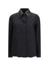 Max Mara Pleated-back Overshirt In Black