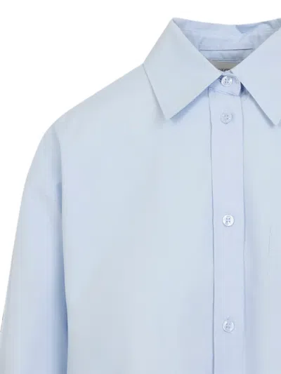 Max Mara Pleated-back Shirt In Blue