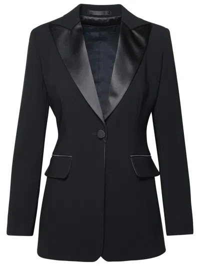 Max Mara 'plinio' Black Acetate Blend Jacket