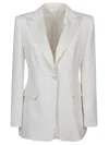 Max Mara Gitane Blazer In Bianco Seta