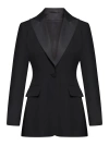 Max Mara Single-breasted Long-sleeved Jacket In Black