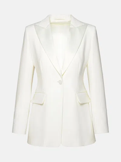 MAX MARA 'PLINIO' WHITE ACETATE BLEND JACKET