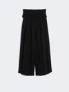Max Mara Plissé-pleated Cady Trousers In Black