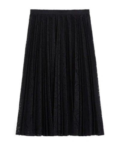 Max Mara Plissé-pleated Lace Skirt