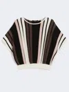 Max Mara Plissé-pleated Viscose Yarn Top In Black