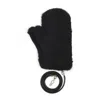 Max Mara Plush Black Alpaca And Wool Blend Gloves In Black