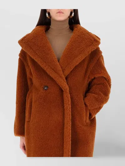 MAX MARA PLUSH TEDDY COAT OVERSIZED COLLAR