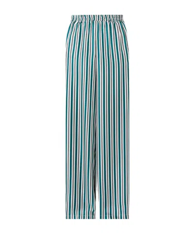 MAX MARA WIDE-FIT PRINTED SILK TROUSERS