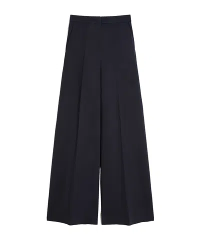 Max Mara Pocket Casual Pants In Blue