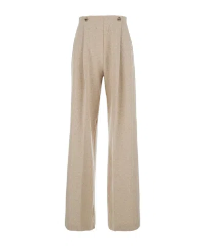 Max Mara Pocket Casual Pants In Brown