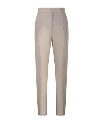 Max Mara Pocket Casual Pants In Beige