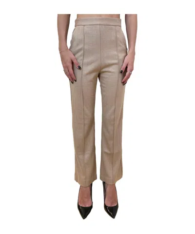 Max Mara Pocket Casual Pants In Brown