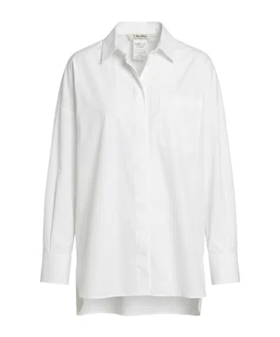 Max Mara Pocket Cotton Shirt In White