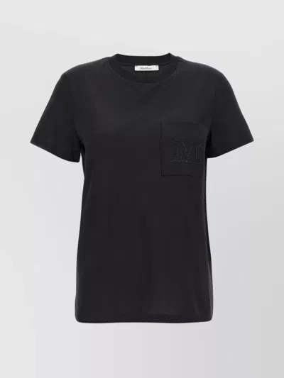 MAX MARA POCKET CREW NECK PLAIN SHORT SLEEVE TOP