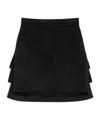 Max Mara Caro Wool Mini Skirt In Black