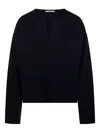 Max Mara Pocket V-neck Sweater In Black