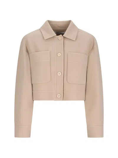 Max Mara Poggio Patch-pocket Jacket In Neutral