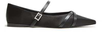Max Mara Pointed Ballet Shoes In Black
