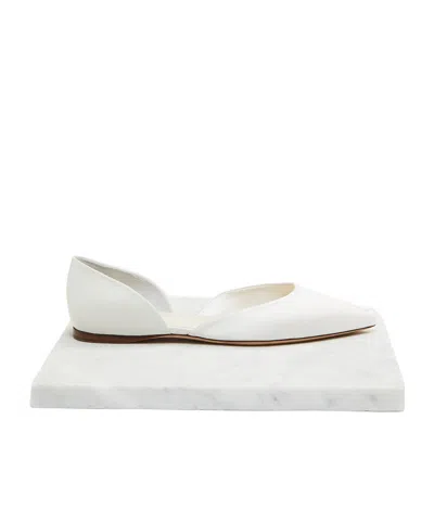 Max Mara Pointed Ballet Shoes In White
