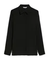 Max Mara Pointed Collar Long-sleeved Shirt In Black