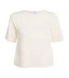 Max Mara Pointelle-trim Sweater In White