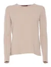 Max Mara Beige Sweatshirt In Wool And Cashmere Blend In Beige