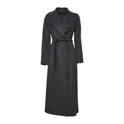Max Mara Poldo Long Coat In Black