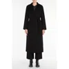 Max Mara Poldo Wool Belted Coat In Black