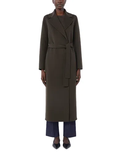 Max Mara Poldo Wool Coat In Brown