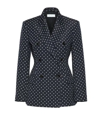 Max Mara Polka Dot Blazer In Blue