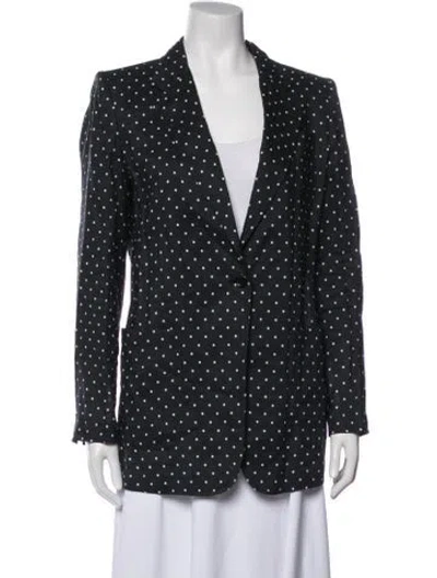 Pre-owned Max Mara Polka Dot Print Blazer In Gray