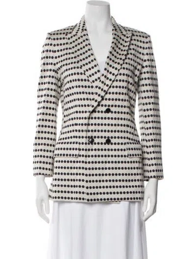 Pre-owned Max Mara Polka Dot Print Blazer In Neutral