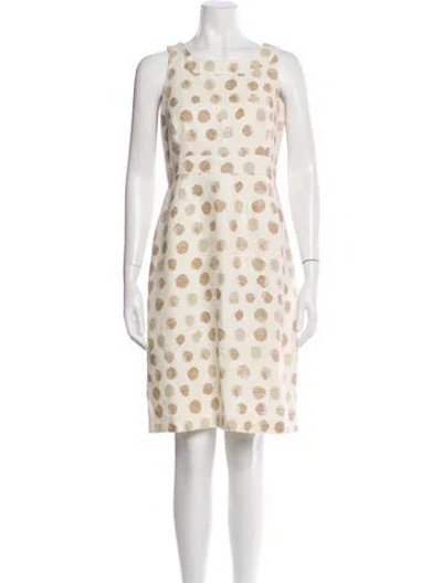 Pre-owned Max Mara Polka Dot Print Knee-length Dress In Multi