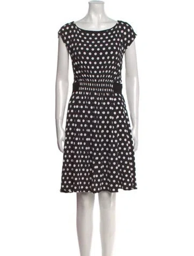 Pre-owned Max Mara Polka Dot Print Mini Dress In Black